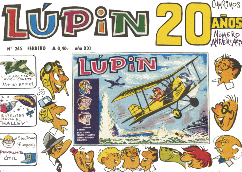 Portada Revista Lúpin de Febrero de 1986