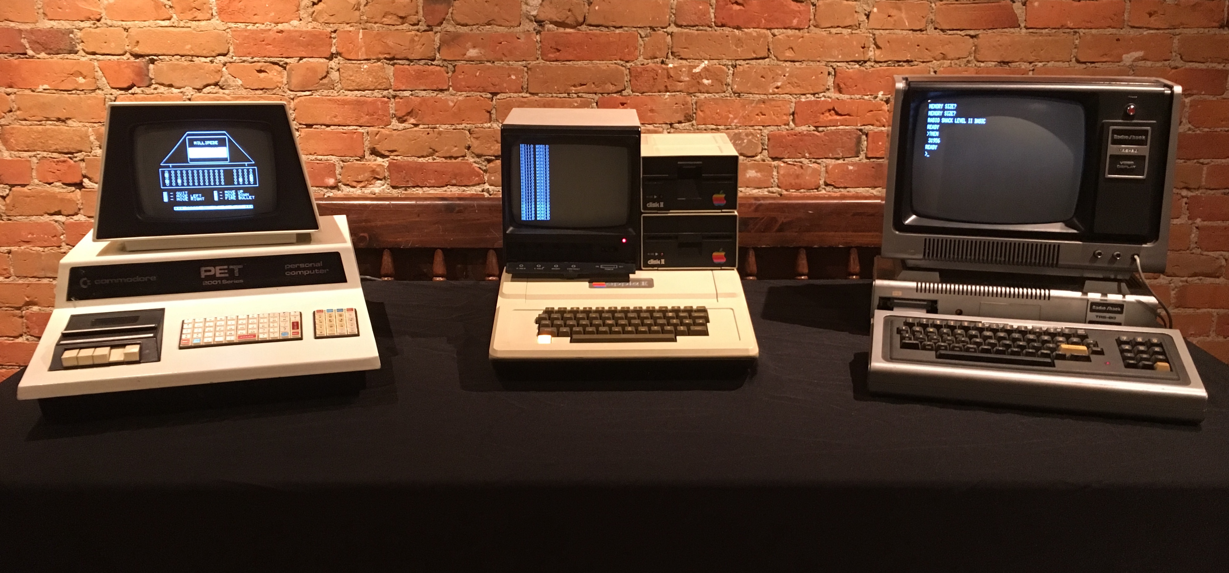 Commodore PET, Apple II y Tandy TRS-80.